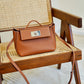 Women's Versatile Genuine Leather Cowhide Kelly Handbags