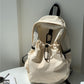 Women's Korean Style Pure Color Nylon Large Backpacks