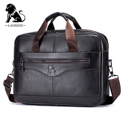 Men's Large Capacity Genuine Retro Top Layer Men's Briefcases