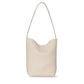 Genuine Leather Litchi Pattern Class Commuter Bucket Bags