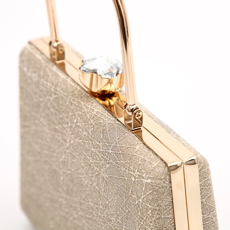 Shiny Simple Large Capacity Dinner Trapezoidal Evening Bags