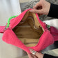 Women's Ge Plush Acrylic Chain Wide Strap Shoulder Bags