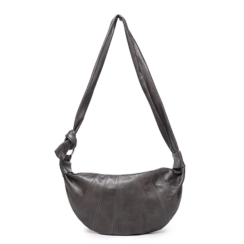 Women's Genuine Leather Croissant Soft Idle Style Waist Packs