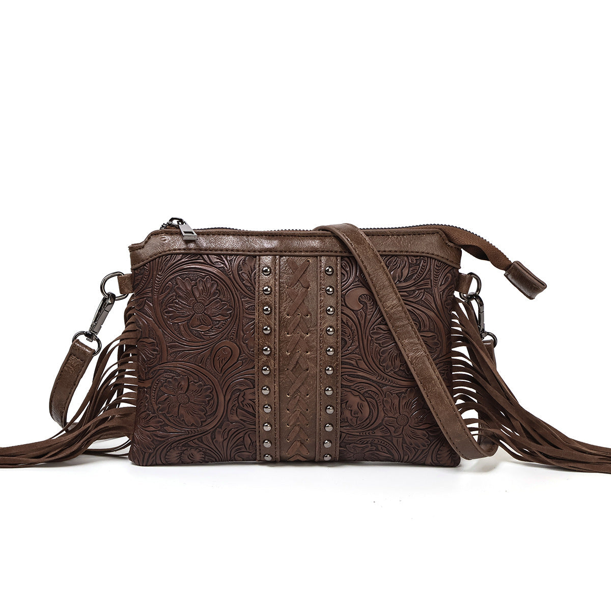 Women's Bohemian Tassel High Sense Genuine Leather Crossbody Bags