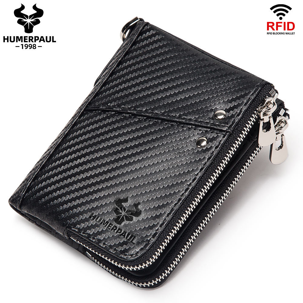 Multicolor Short Double Zipper Vertical Fashion Purses