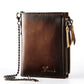 Layer Cowhide Rub Color Driving License Coin Purses