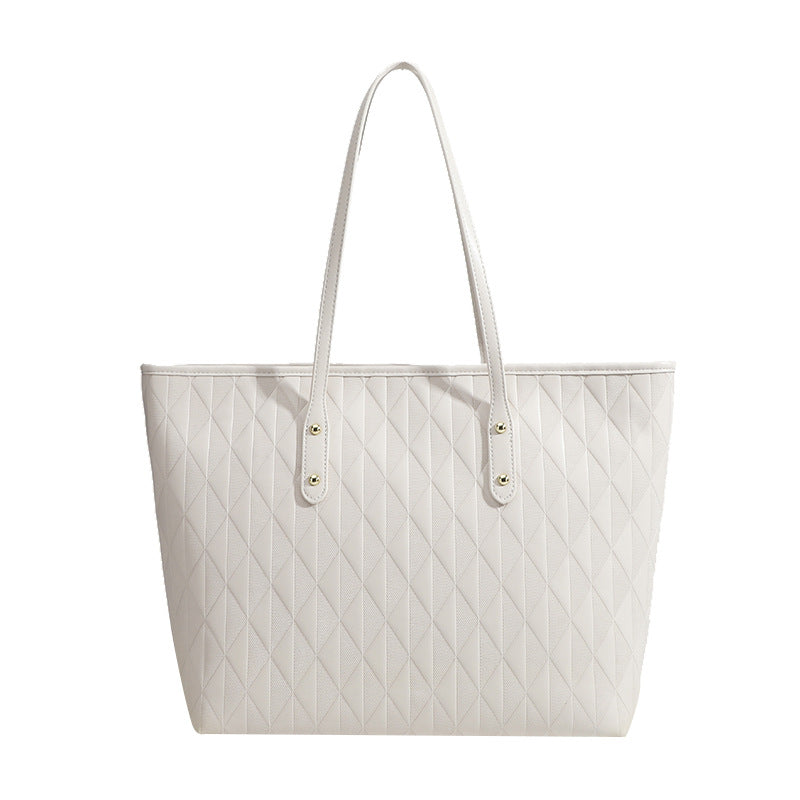 Women's Large Capacity Commuter High-grade Fashion Rhombus Tote Bags