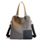 Women's Fashion Retro Patchwork Large Capacity Canvas Handbags