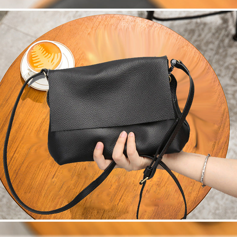 Women's Genuine Leather Simple Fashion Street Cowhide Shoulder Bags