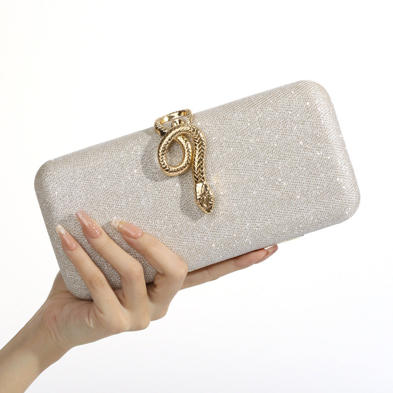 Women's Elegant Snake Shiny Banquet Party Club Evening Bags