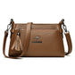 Women's Genuine Leather Tassel Trendy Korean Style Shoulder Bags
