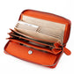 Women's Swiping Leather Long Style Expanding Clutch Ladies Wallets