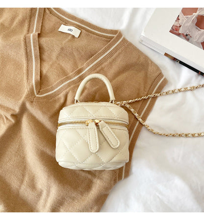 Women's Fashion Chain Box Mini Diamond Quilted Crossbody Bags
