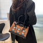 Women's Contrast Color House Platinum Kelly Fashionable Handbags