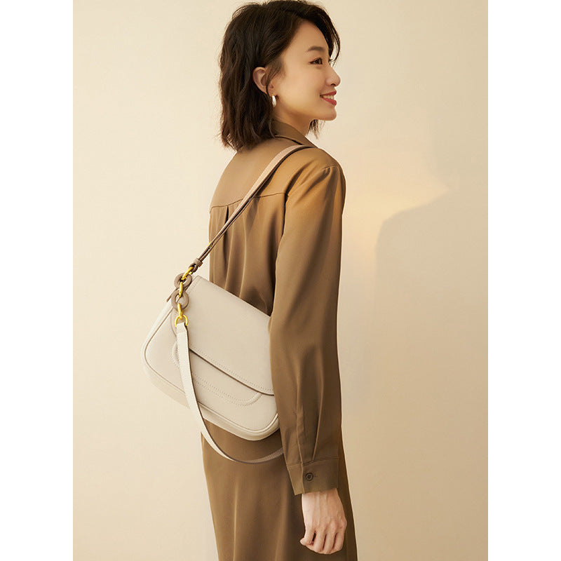 Cool Trendy High-grade Cowhide Underarm Fashion Crossbody Bags