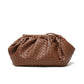Women's Soft Leather Woven Cloud Fashionable Dumpling Shoulder Bags