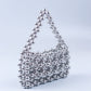 Sier Electroplated Hand-woven Acrylic Street Shooting Handbags