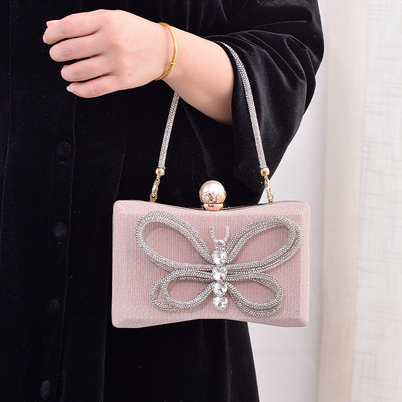 Dinner Black Graceful Dress Bow Hand-held Evening Bags