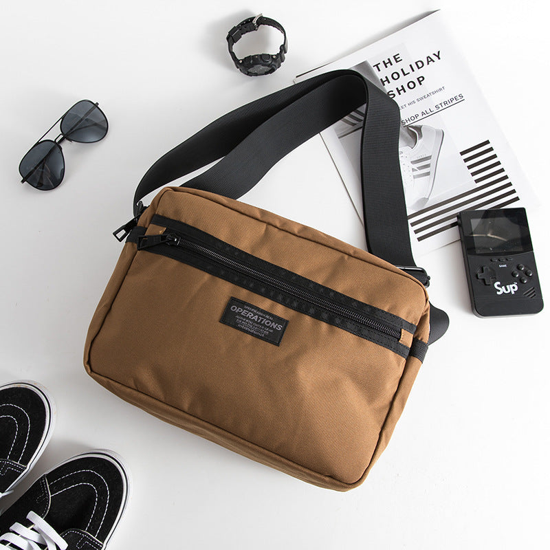 Men's Trendy Leisure Cargo Style Canvas Green Men's Shoulder Bags
