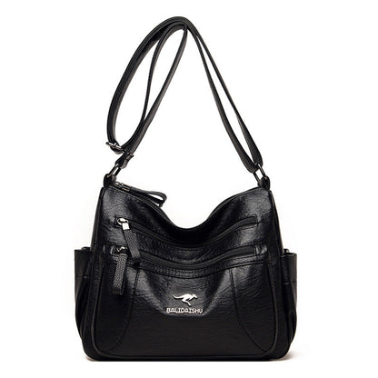Women's Large Capacity Soft Leather Mother Fashion Crossbody Bags