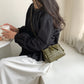 Women's Macaron Color Series Soft Woven Niche Shoulder Bags