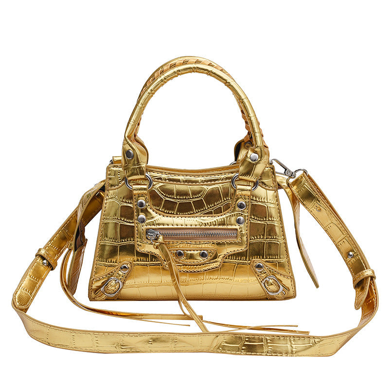 Women's Fashion Retro High Sense Black Commuter Crossbody Bags