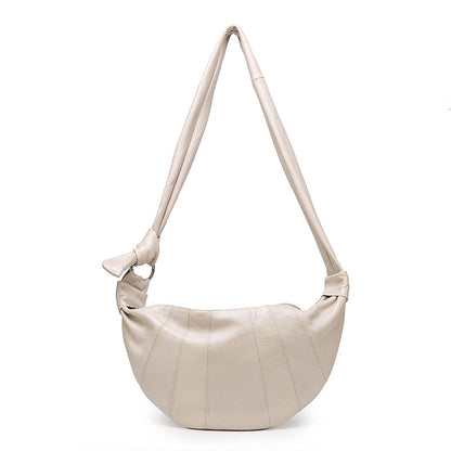 Women's Genuine Leather Croissant Soft Idle Style Waist Packs