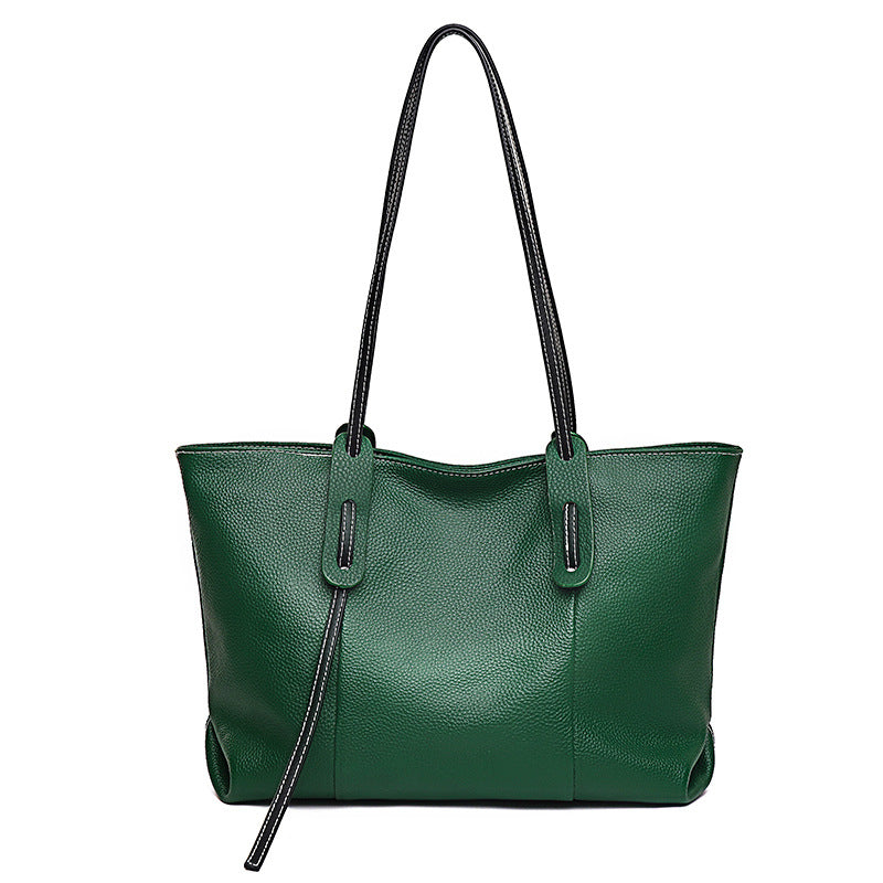 Women's Leather Large Capacity First Layer Cowhide Solid Crossbody Bags