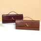 Crocodile Pattern Snake Clutch File Horizontal Crossbody Bags