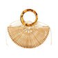 Women's Semicircle Niche Bamboo Hand-woven Beach Handbags