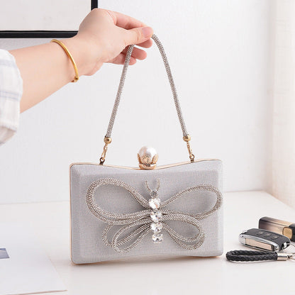 Dinner Black Graceful Dress Bow Hand-held Evening Bags