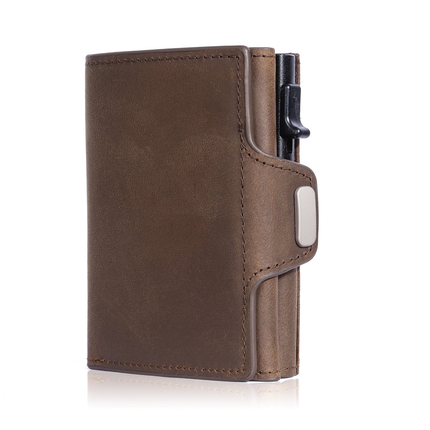 First Layer Crazy Horse Leather Aluminum Men's Wallets