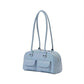 Women's Oil Wax Leather Large Capacity Bowling Shoulder Bags