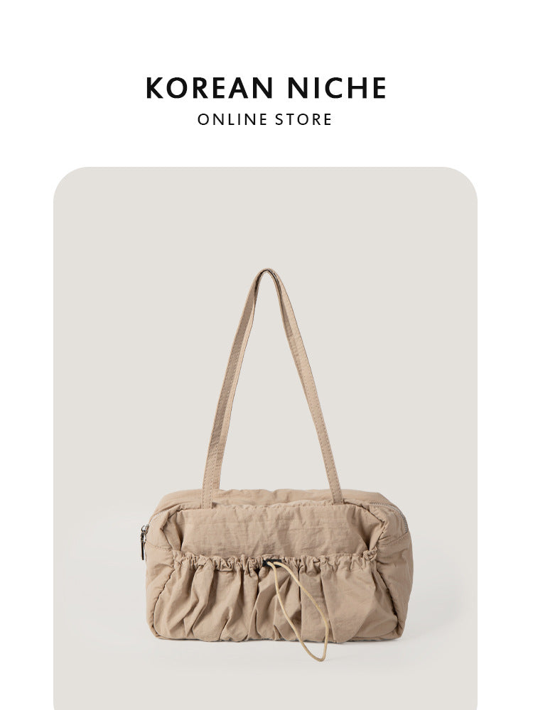 Style Niche Pleated Nylon Large Capacity Shoulder Bags