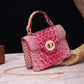 Women's Portable Retro Brahmin Crocodile Pattern Crossbody Bags