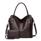 Women's Large Capacity Textured Simple Commuter Handbags