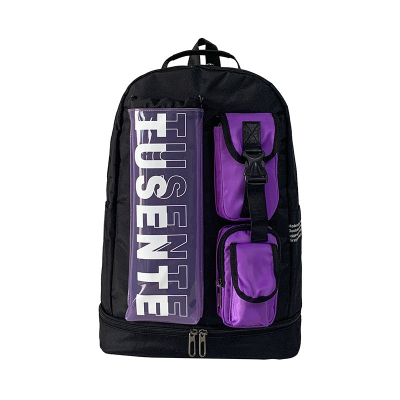 Men's Fashion Trendy Leisure Personalized Color Matching Backpacks