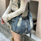 American Retro Denim Street Fashion Daily Shoulder Bags