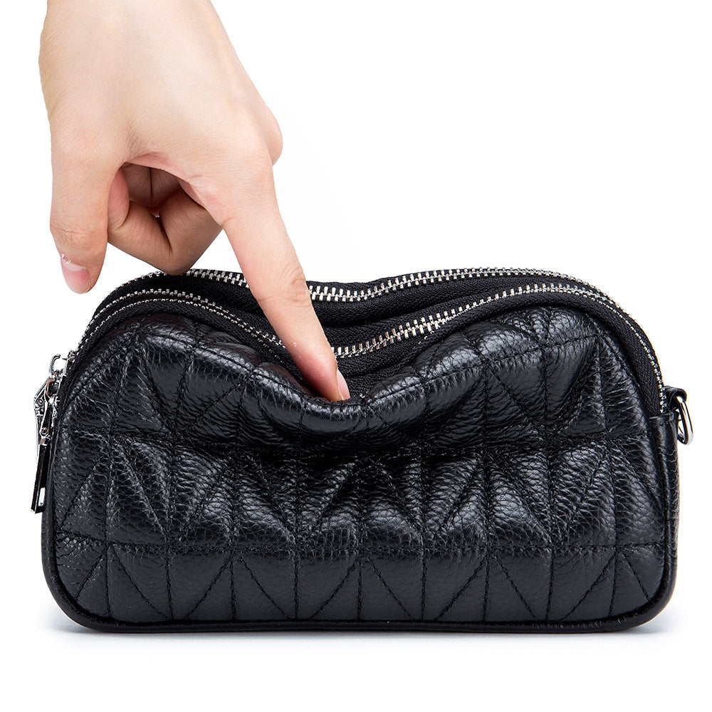 Women's Soft Leather Fashion Genuine Leisure Embroidery Crossbody Bags