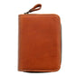 Men's Cowhide Short Genuine Vertical Zipper Green Purses