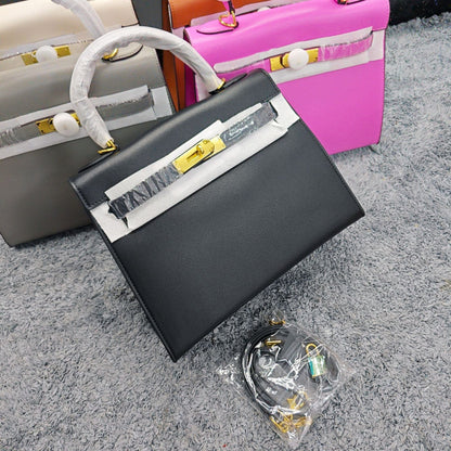 Layer Cowhide Kelly Large Capacity Female Fashion Handbags