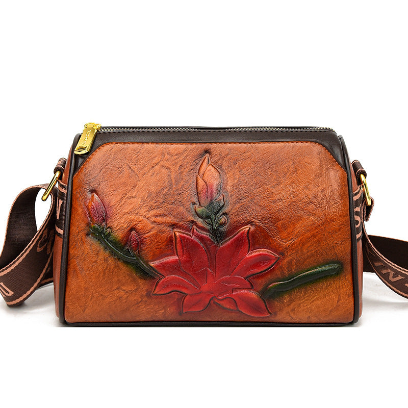 Women's Ethnic Style Retro Printed Mother Advanced Texture Crossbody Bags