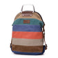 Women's Contrast Color Korean Style Canvas Large Crossbody Bags