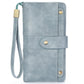 Women's Long Retro Oil Wax Skin Trifold Ladies Wallets