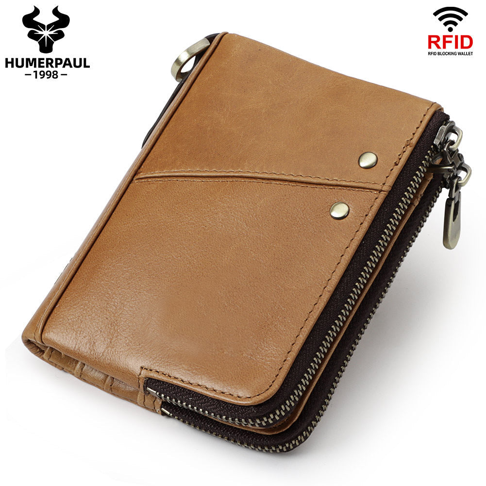 Multicolor Short Double Zipper Vertical Fashion Purses