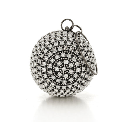 Women's Rhinestone Spherical Ball Dinner Clutch Evening Bags