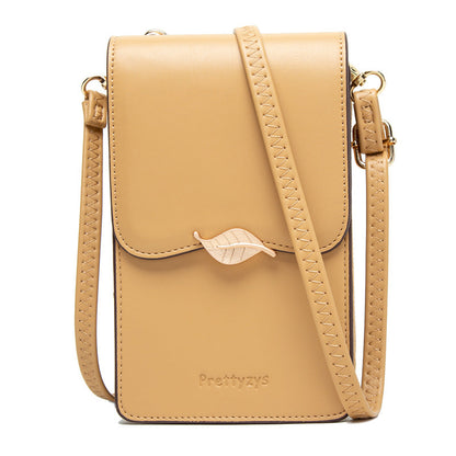 Women's Touch Screen Hipster Style Leaf Simple Shoulder Bags
