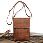 Men's & Women's Leather Crazy Horse Fashion Simple Mobile Men's Shoulder Bags
