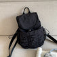 High-grade Flip Magnetic Snap Niche Pleated Backpacks