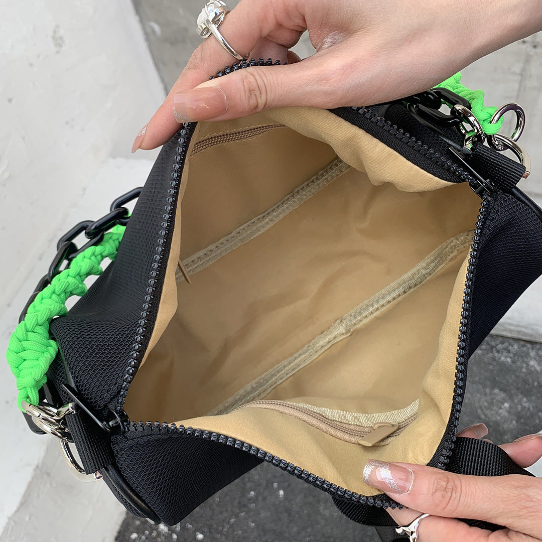 Macaron Female Fashion Grid Chain Large Shoulder Bags